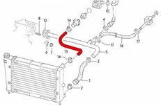 Koelslang radiateur naar thermostaat