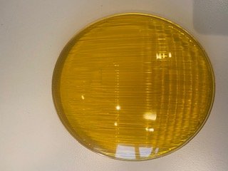 Koplamp glas set symmetrisch geel Hella t.b.v. Kever t/m 07-1967