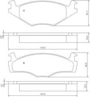 Remblokken voor 19.3mm