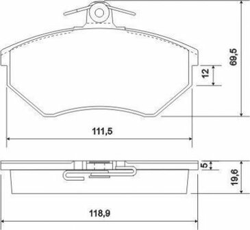 Remblokken voor 19.6mm