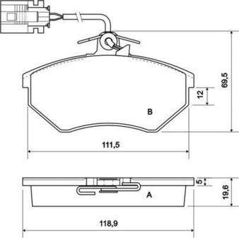 Remblokken voor GTI/VR6 (A.B.S)