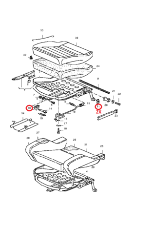 reparatieset Stoelgeleiders