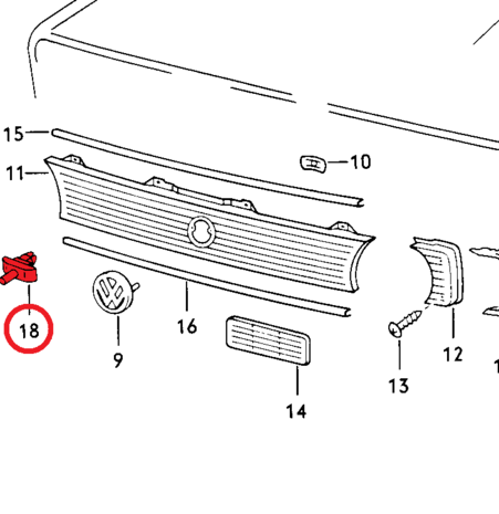 Clip spoiler en grill