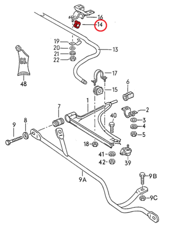 Rubber stabilisatorstang