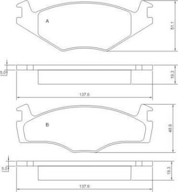 Remblokken voor 19.3mm