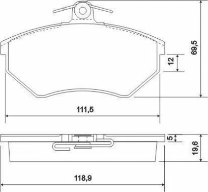 Remblokken voor 19.6mm